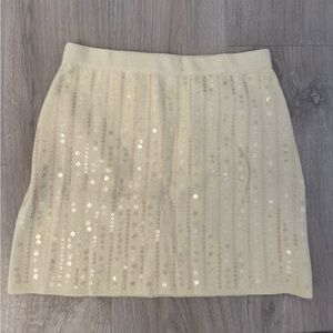 Zara Yellow Sequin Mini Skirt